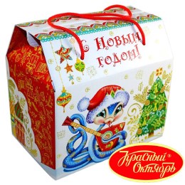 Детский новогодний подарок в картонной упаковке весом 950 грамм по цене 1108 руб в Невеле